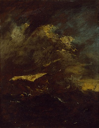 Due navi in una tempesta da Francesco Guardi